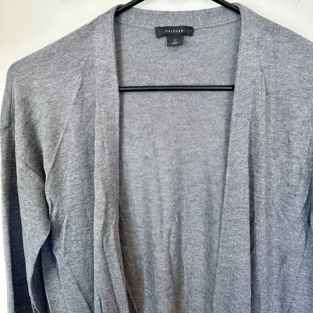 NEW Halogen Women's Gray Open Front Pocket Cardigan - Size: XS